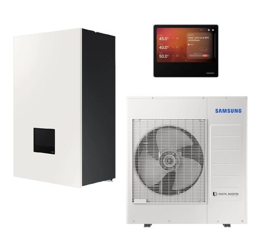 Siltumsūknis SAMSUNG EHS Split 9.0 kW (AE090CXEDGG/EU+AE160DNYSPG/EU), WiFi, HYDRO AI HOME (Gaiss-Ūdens)  